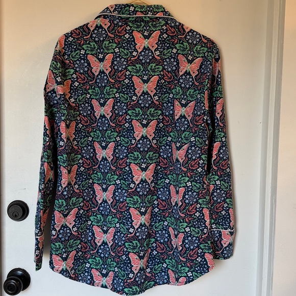 Anthropologie Printfresh Butterfly Long-Sleeve Top Pajama small - Picture 5 of 5